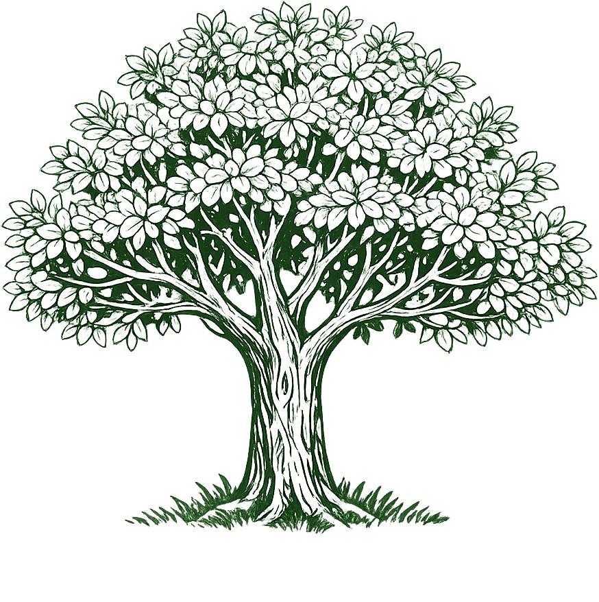 An illustrated tree with the wren perched in it, everything flows to your nest