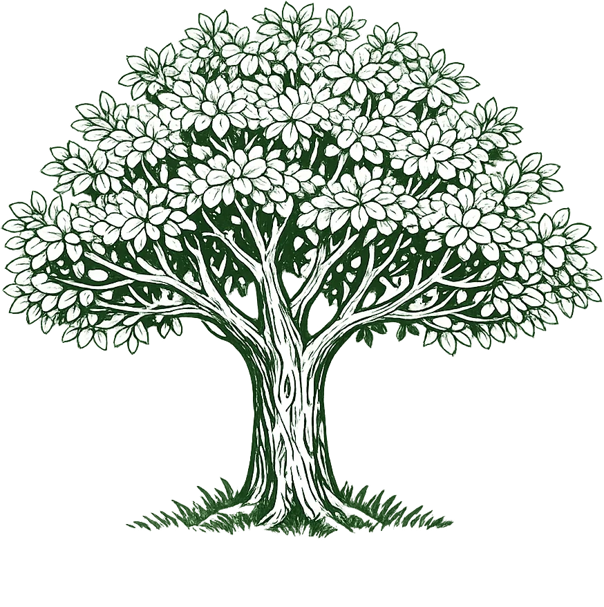An illustrated tree with the wren perched in it, everything flows to your nest